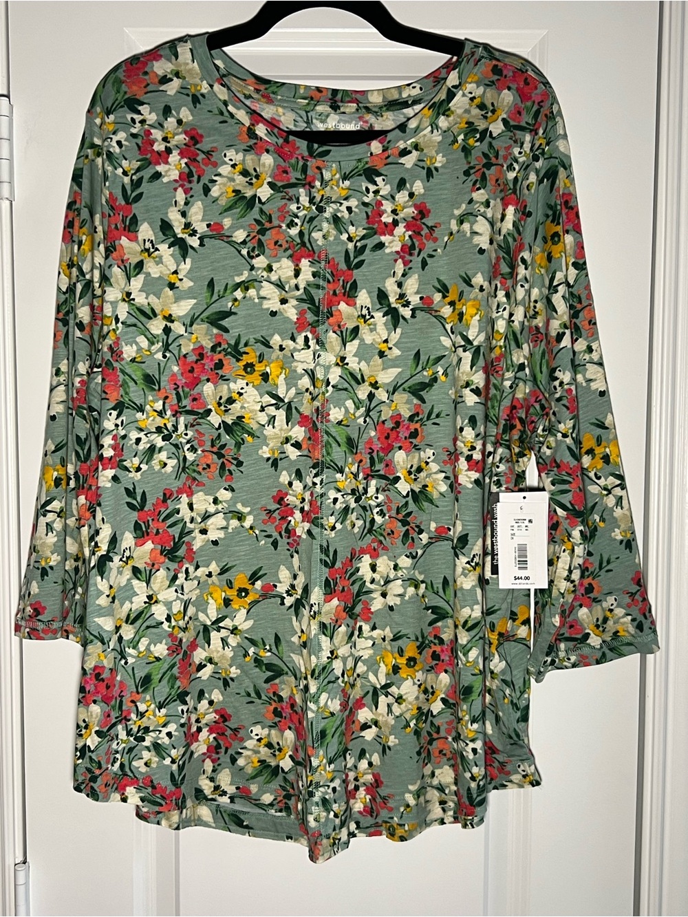 Green Floral Top